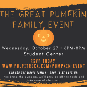 Great Pumpkin Event- RSVP Open Great Pumpkin Event- RSVP Open